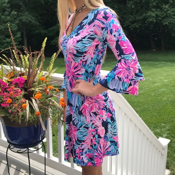 Lilly Pulitzer Raina Dress Vneck 34 